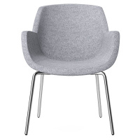 Tiana Lounge Chair with 4 Metal Legs