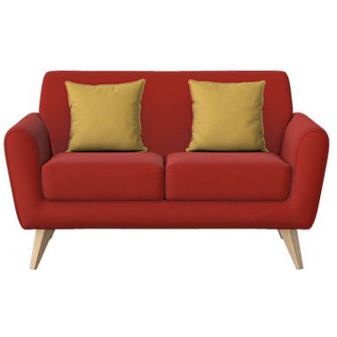 detroit 2 seat sofa with wooden legs