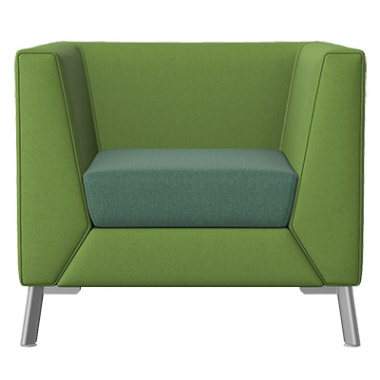 cara single seat armchair with metal legs