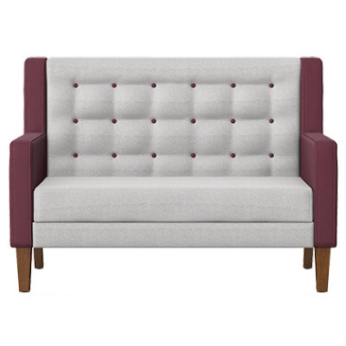 miles 2 seat sofa with wooden legs