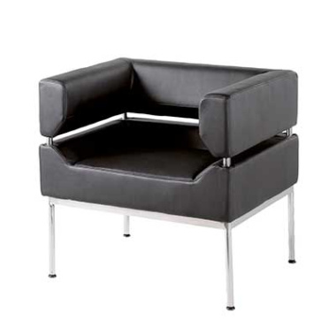 benotto black leather 1 seat chair